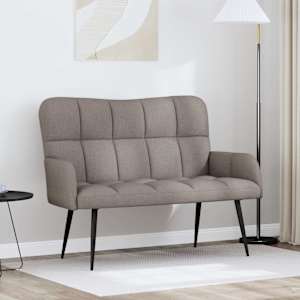 Pohovka pro dva Taupe 115 x 61 x 87 cm textil - obrázek 1
