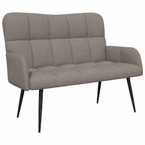 Pohovka pro dva Taupe 115 x 61 x 87 cm textil - obrázek 2