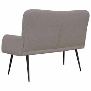 Pohovka pro dva Taupe 115 x 61 x 87 cm textil - obrázek 6