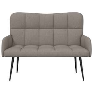 Pohovka pro dva Taupe 115 x 61 x 87 cm textil - obrázek 4