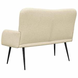 Pohovka pro dva Krémová 115 x 61 x 87 cm textil - obrázek 6