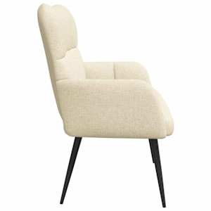 Pohovka pro dva Krémová 115 x 61 x 87 cm textil - obrázek 5