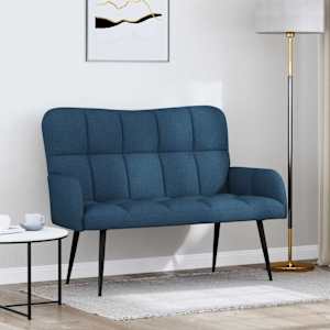 Pohovka pro dva Modrá 115 x 61 x 87 cm textil - obrázek 1