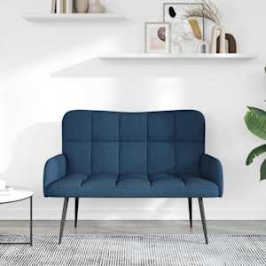 Pohovka pro dva Modrá 115 x 61 x 87 cm textil - obrázek 3