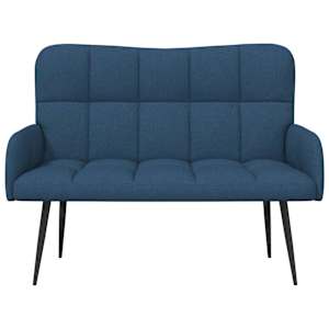 Pohovka pro dva Modrá 115 x 61 x 87 cm textil - obrázek 4