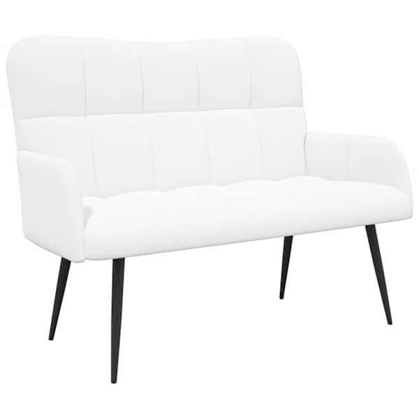 vidaXL 2-kohaline diivan Valge 115 x 61 x 87 cm kangas