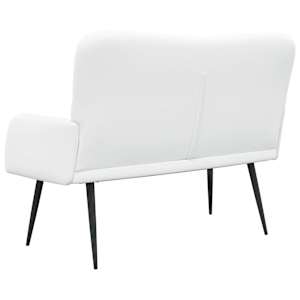 Pohovka pro dva Bílý 115 x 61 x 87 cm textil - obrázek 6