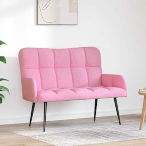 Pohovka pro dva Růžová 115 x 61 x 87 cm textil - obrázek 1