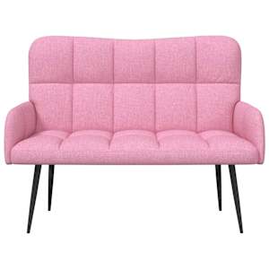 Pohovka pro dva Růžová 115 x 61 x 87 cm textil - obrázek 4