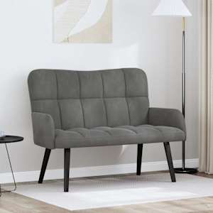 Dvosečna zofa Temno siva 115 x 61 x 87 cm Žamet