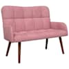 vidaXL 2-kohaline diivan Roosa 115 x 61 x 87 cm Samet