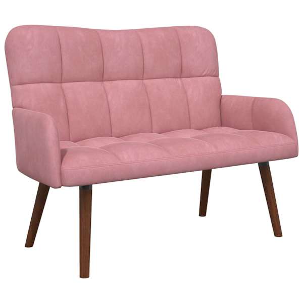 vidaXL 2-kohaline diivan Roosa 115 x 61 x 87 cm Samet