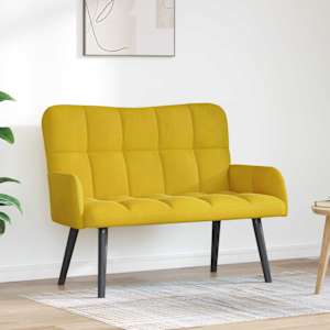 Dvosečna zofa Rumena 115 x 61 x 87 cm Žamet