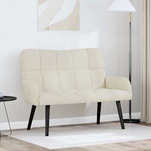 Dvosečna zofa krema 115 x 61 x 87 cm Žamet