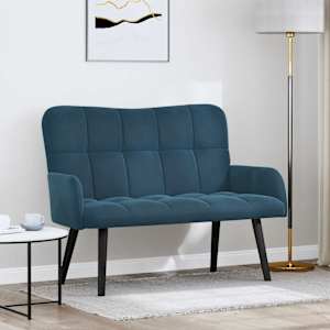 Dvosečna zofa Modra 115 x 61 x 87 cm Žamet