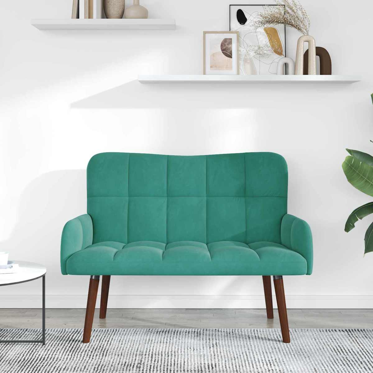 2-personers sofa 115 x 61 x 87 cm Fløjl - Billede 3