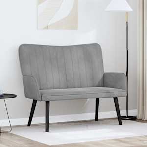 Dvosečna zofa Svetlo siva 115 x 61 x 87 cm Žamet