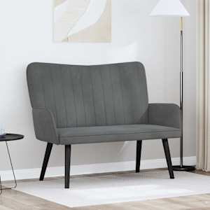 Dvosečna zofa Temno siva 115 x 61 x 87 cm Žamet