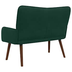 Pohovka pro dva Tmavě zelená 115 x 61 x 87 cm samet - obrázek 6