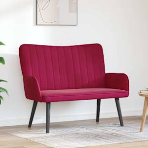 Dvosečna zofa vinsko rdeča 115 x 61 x 87 cm Žamet
