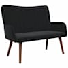 vidaXL 2-kohaline diivan Must 115 x 61 x 87 cm Samet