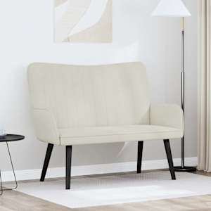 Dvosečna zofa krema 115 x 61 x 87 cm Žamet