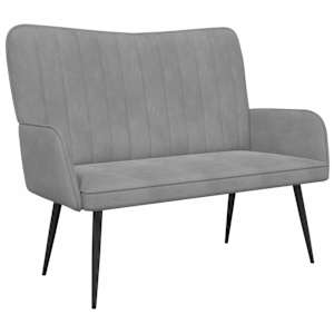 vidaXL 2-kohaline diivan Helehall 115 x 61 x 87 cm Samet
