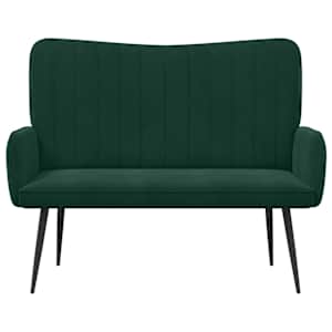 Pohovka pro dva Tmavě zelená 115 x 61 x 87 cm samet - obrázek 4