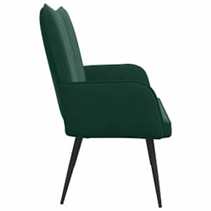 Pohovka pro dva Tmavě zelená 115 x 61 x 87 cm samet - obrázek 5