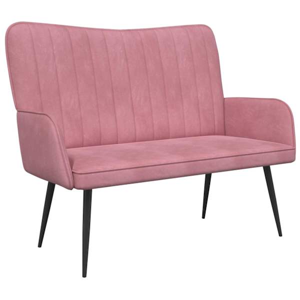 vidaXL 2-kohaline diivan Roosa 115 x 61 x 87 cm Samet
