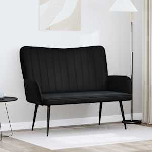 Dvosečna zofa Črna 115 x 61 x 87 cm Žamet