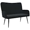 vidaXL 2-kohaline diivan Must 115 x 61 x 87 cm Samet