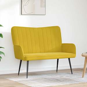 Dvosečna zofa Rumena 115 x 61 x 87 cm Žamet