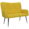 vidaXL 2-kohaline diivan Kollane 115 x 61 x 87 cm Samet