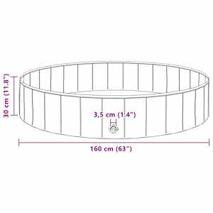 Skládací bazén pro psy Červená a modrá Ø 160 x 30 cm PVC - obrázek 8