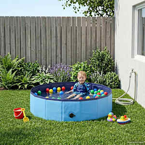 Zložljiv bazen za pse Modra 80 x 80 x 20 cm PVC