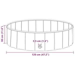 Skládací bazén pro psy Modrá 120 x 120 x 30 cm PVC - obrázek 6