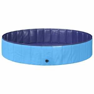 Skládací bazén pro psy Modrá 160 x 160 x 30 cm PVC - obrázek 1
