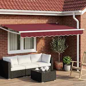 Ročno zložljivo senčilo Burgundija 2,5 x 2 m