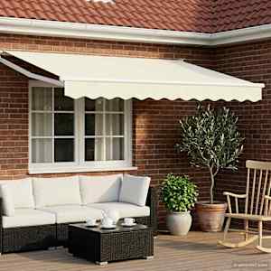 Ročno zložljivo senčilo krema 3 x 2 m Poliester s PU premazom