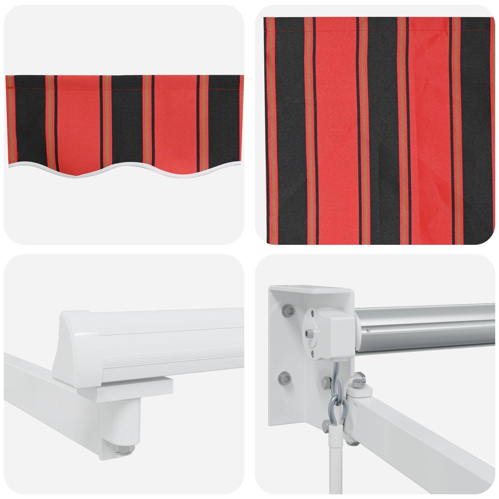 Handmatig uitschuifbare luifel Oranje, Zwart en Geel 3 x 2 m image 6