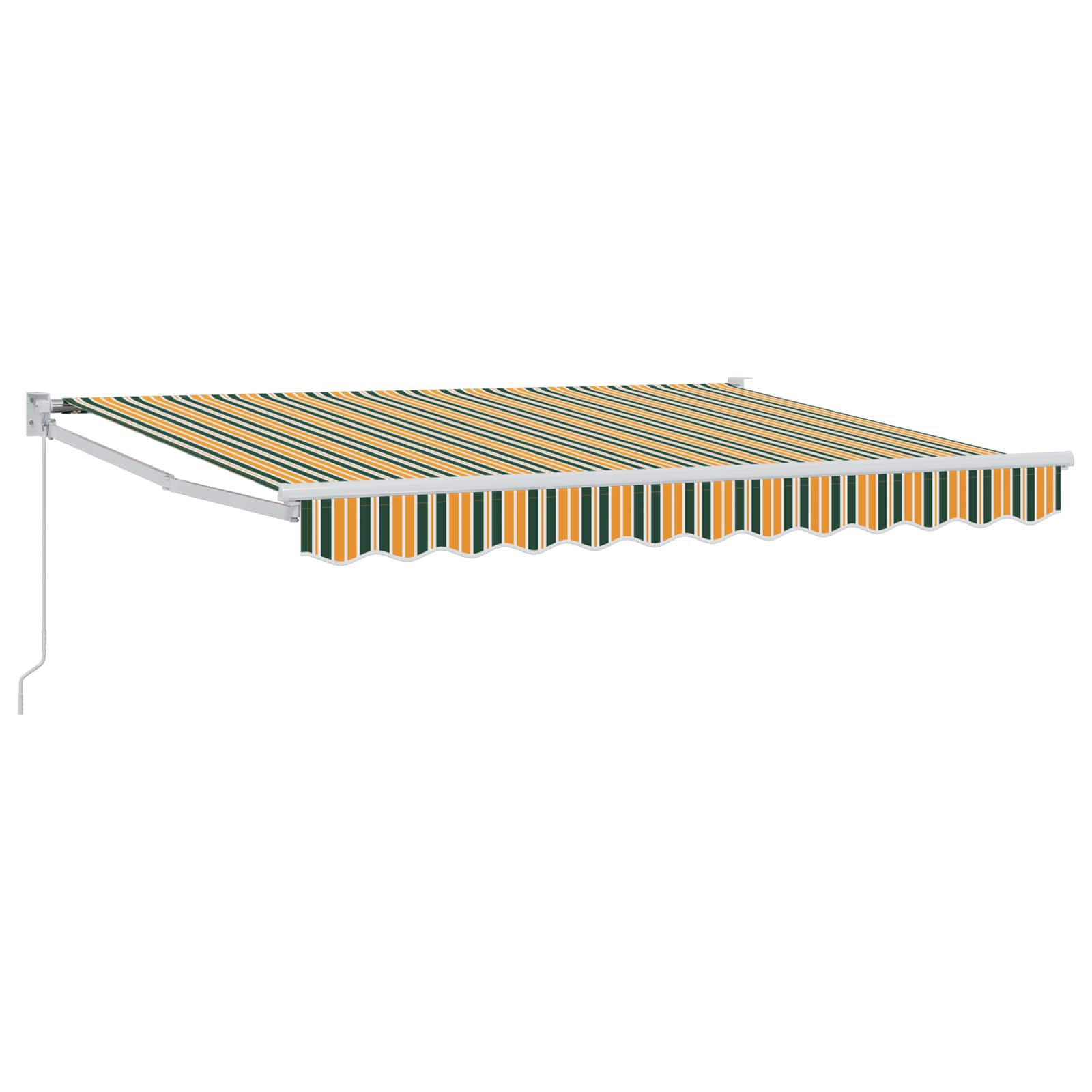 vidaXL Copertină retractabilă Verde și galben 3 x 2 m