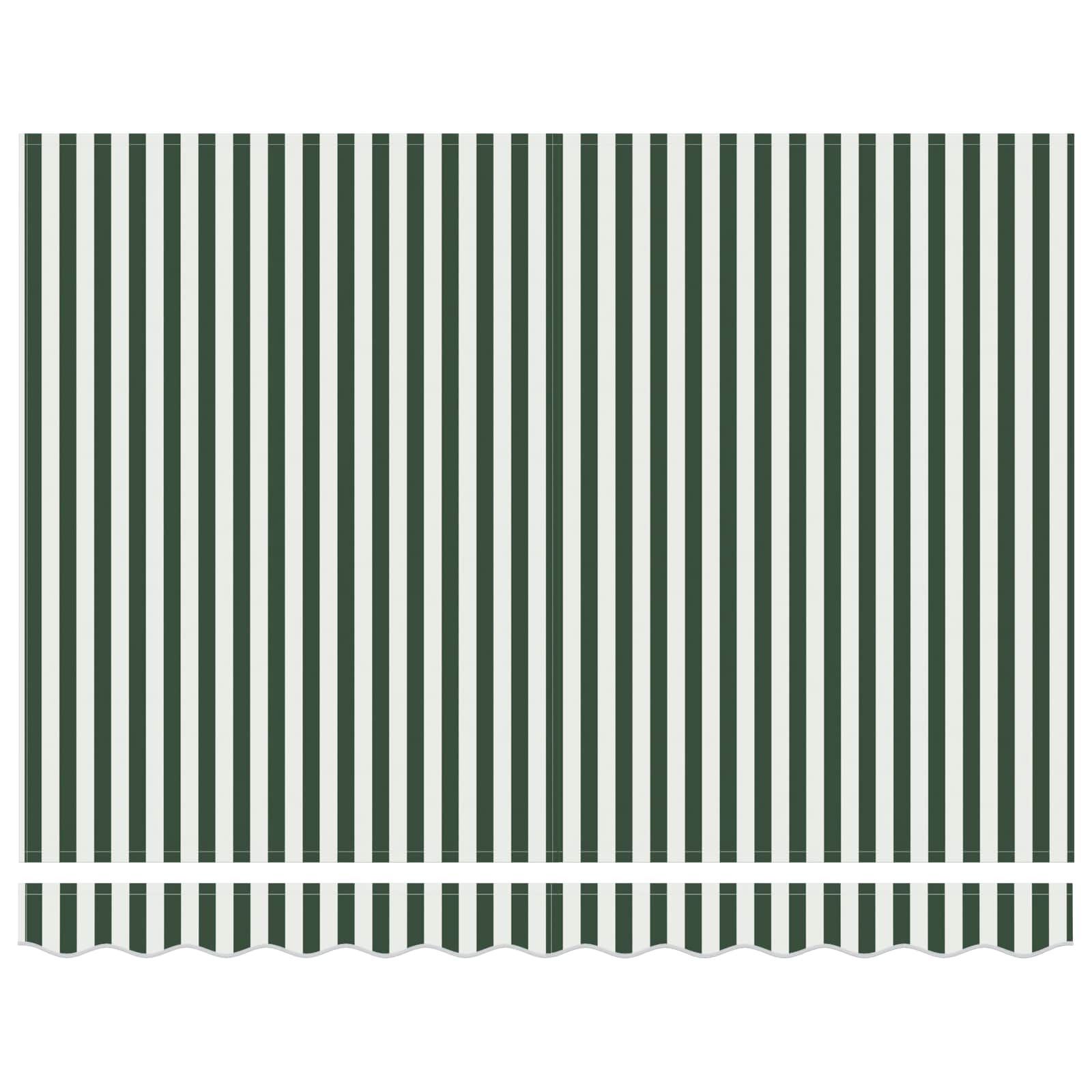 Handmatig uitschuifbare luifel Groen en Wit 3,5 x 2 m image 5