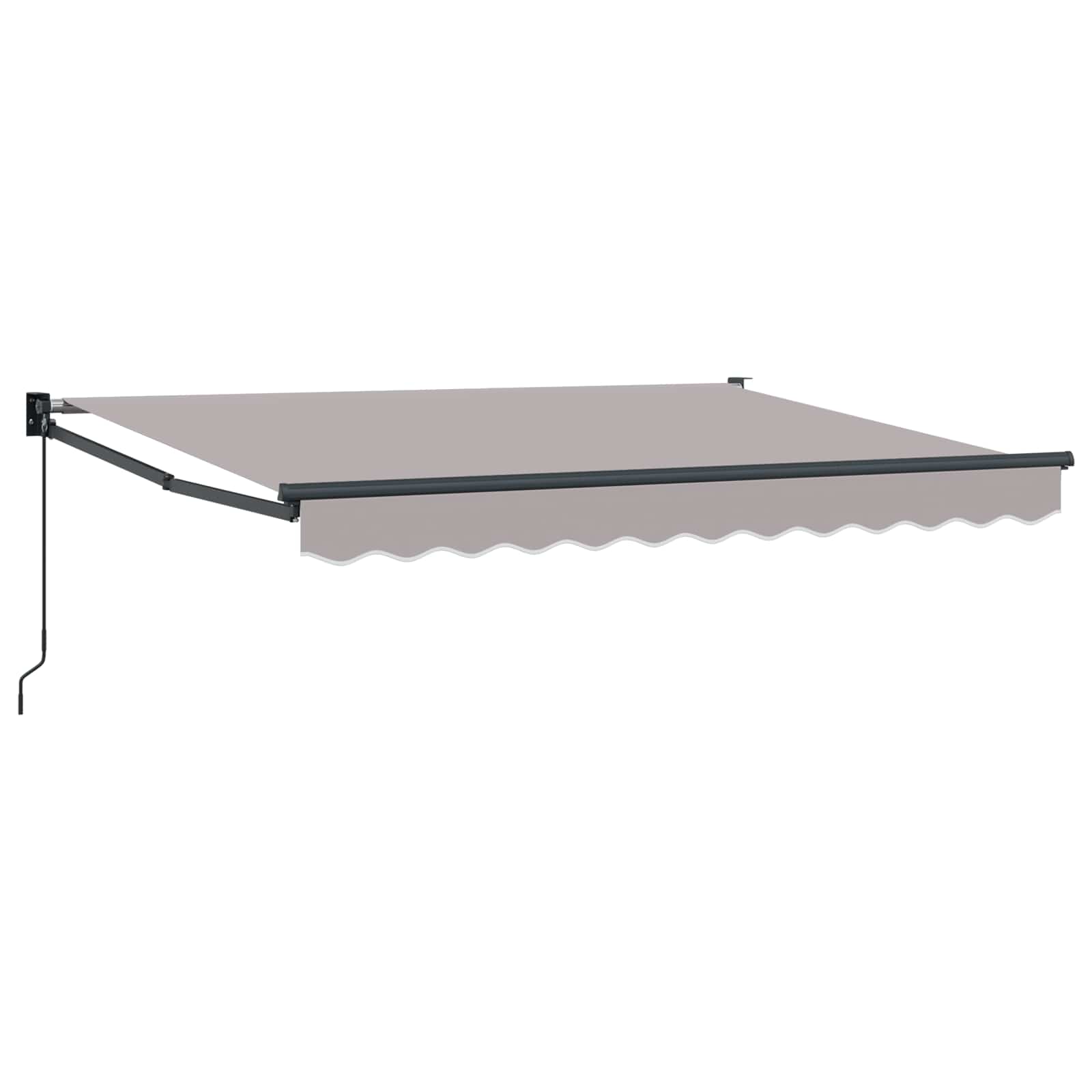 vidaXL Copertină retractabilă manuală Gri deschis 3 x 2 m