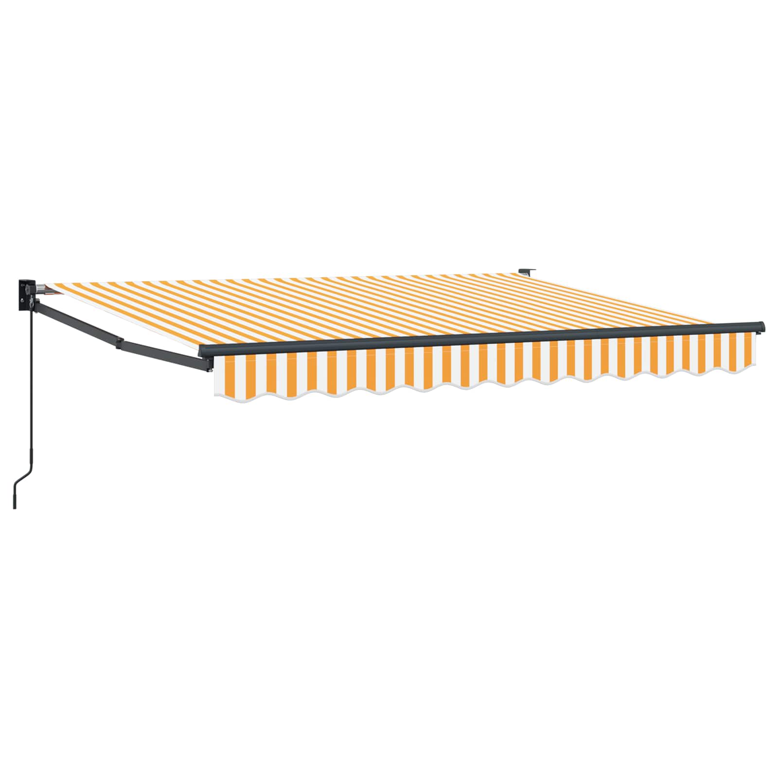 Handmatig uitschuifbare luifel Geel en wit 3,5 x 2 m image 1