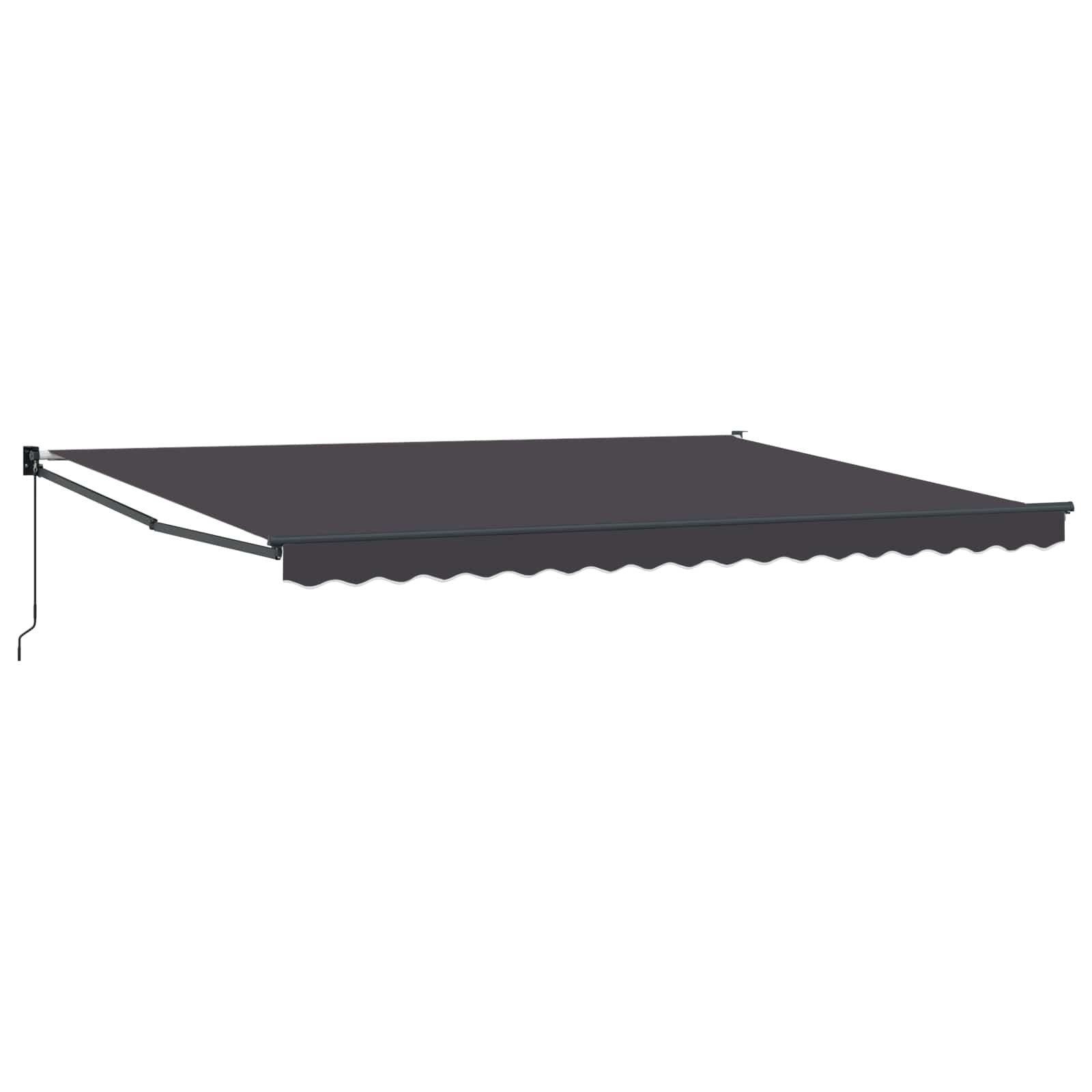 vidaXL Vlečna tenda Antracit 4 x 2 m 100% poliester in aluminij - slika 2