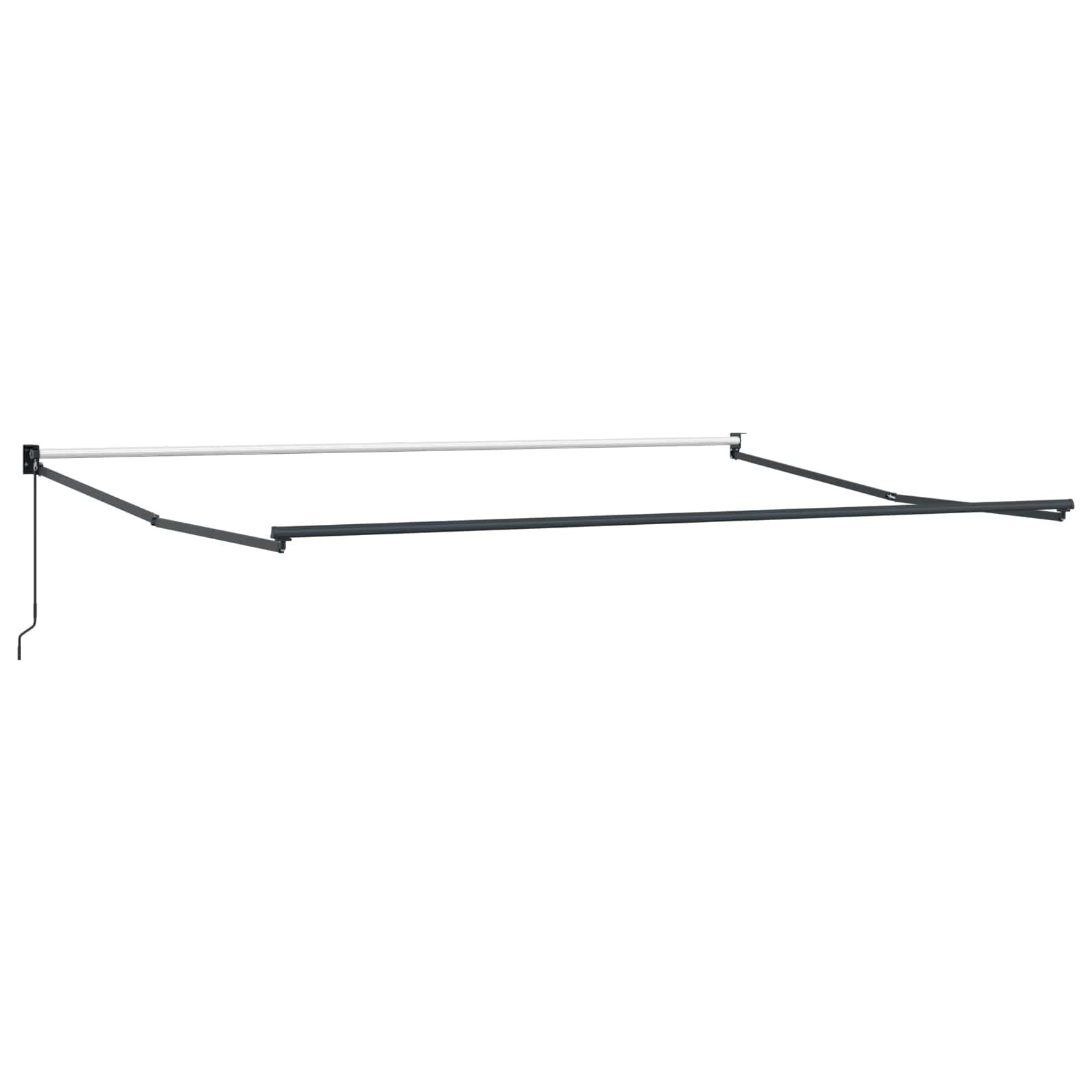 vidaXL Vlečna tenda Antracit 4 x 2 m 100% poliester in aluminij - slika 3