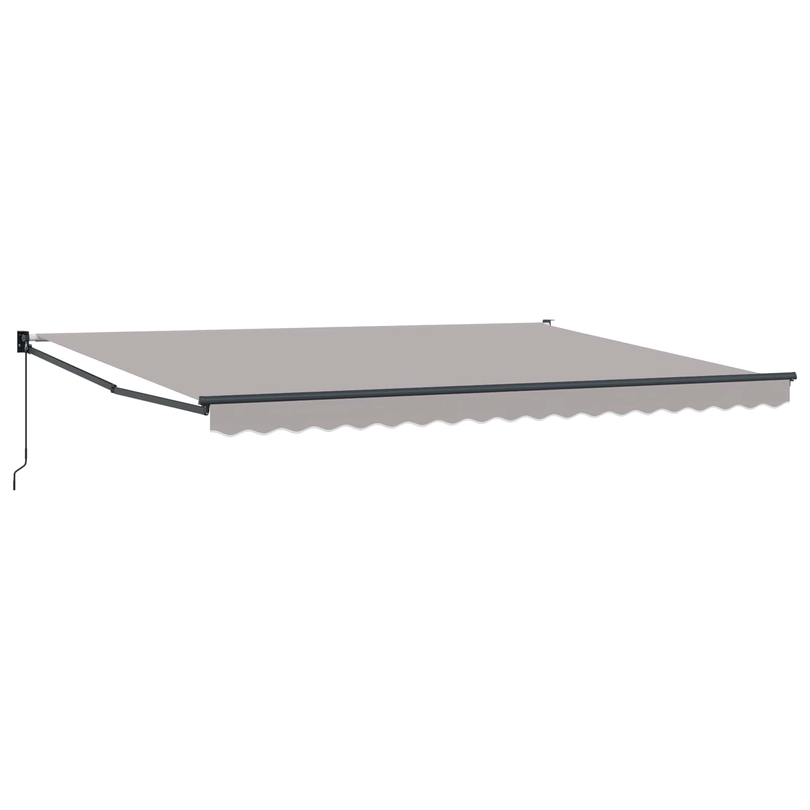 vidaXL Copertină retractabilă manuală Gri deschis 4 x 2 m