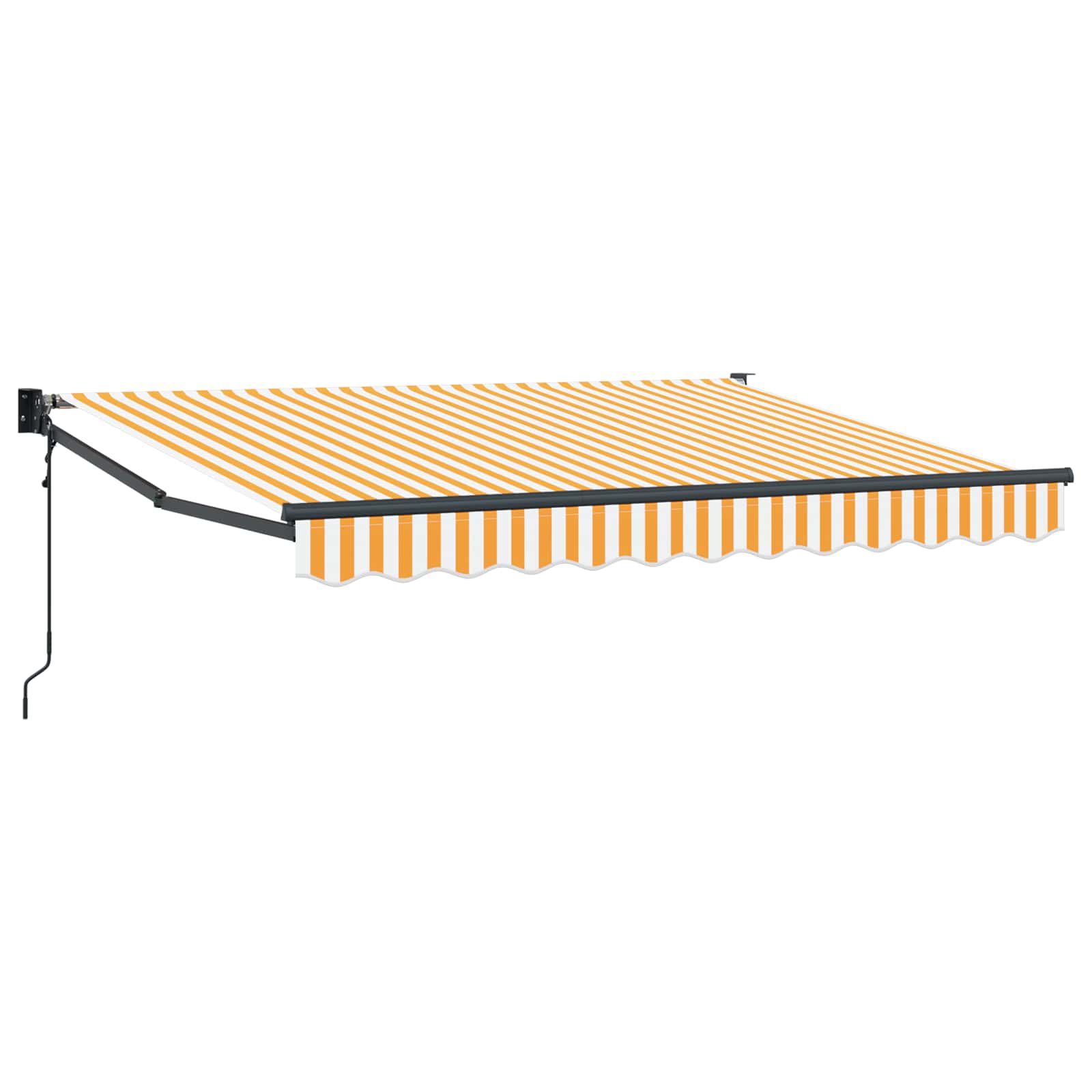 Elektrisch Uittrekbaar Zonnescherm Geel en Wit 2,5 x 2 m image 2