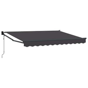 vidaXL Electric Awning 3,5 x 2 m Antratsiit 100% Polyester